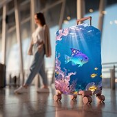 Недорогие Домашняя одежда и домашние тапочки-Чехол для багажа с принтом в морском стиле, эластичный защитный чехол для чемодана, дорожный чехол для багажа