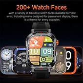 Nowy globalny smartwatch 2,01 cala, 1100 mAh, duża bateria, kompas LED, męski zegarek sportowy do użytku na świeżym powietrzu, asystent głosowy, połączenia bezprzewodowe tanie Inteligentne bransoletki-Nowy globalny smartwatch 2,01 cala, 1100 mAh, duża bateria, kompas LED, męski zegarek sportowy do użytku na świeżym powietrzu, asystent głosowy, połączenia bezprzewodowe