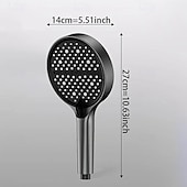 billiga Badrumsprylar-Stor panel 7 lägen handhållet duschmunstycke högtryck vattenbesparande spraymunstycken stort flöde massage badrumsduschmunstycke för hemmabruk badrumsduschtillbehör