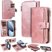 Недорогие Чехлы для iPhone-телефон Кейс для Назначение iPhone 17 Pro Max 17 Air Кошелек для карт Откидная крышка Магнитный Откидная подножка Разъем для карты Ретро ТПУ Кожа PU