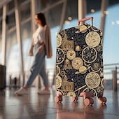 cheap Home Wear &amp; Home Slippers-Art Style Printed Luggage Cover Stretch Suitcase Protector Elastic Travel Baggage Cover