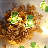 economico Strisce LED-Luci a stringa a LED in filo di rame, ghirlanda a forma di dinosauro, 2 m, 20 LED, alimentate a batteria, per Natale, matrimonio, compleanno, festa, vacanza, decorazione per cameretta dei bambini,