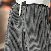 baratos Perna Reta-Homens Calças Esportivas Calças Calças de Veludo Calças largas Calças Harem Com Cordão Cintura elástica Tecido Pavio Humido Respirável Comprimento total Esportes Casual Diário Moda Roupa de rua Preto