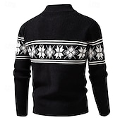 ieftine pulover cardigan pentru bărbați-Bărbați Pulover Cardigan Pulover decupat Pulover cu fermoar Pulover tricotat Striat Tricotat Topuri obișnuite Buzunar Geometric Guler de stand Modă Clasic Vacanță Purtare Zilnică Îmbrăcăminte Toamn