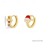 economico Anelli da donna-Set di anelli regolabili con Babbo Natale e renne - gioielli natalizi in oro e argento per lo spirito delle feste