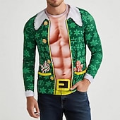 economico Magliette-Natale T-shirt Elfo Grafico Originale Divertente per Per uomo Adulti Stampa 3D  per Natale Carnevale Capodanno Feste