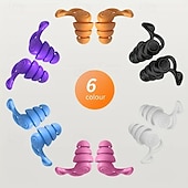 olcso Személyes ápolás és egészség-Újrahasználható szilikon füldugók Zajcsökkentő alváshoz füldugók Kényelmes, puha hallásvédelem horkoláshoz, úszáshoz és csendes éjszakai pihenéshez