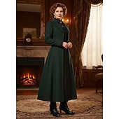  Damskie czarne, sznurowane buty do kolan w stylu wiktoriańskim i edwardiańskim z falbaniastym wykończeniem i niskim obcasem – buty wizytowe w stylu gotyckim z lat 20. XX wieku dla kobiet, idealne na