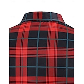 olcso Ingek-Karácsony Hosszú ujjak Gombos ing Mikulás Grafikus Újdonságok Vicces mert Férfi Felnőttek 3D nyomtatás mert Karácsony Farsang Újév Parti