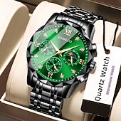 Νέο ανδρικό ρολόι χαλαζία με νυχτικό και στρας, ανθεκτικό στις γρατσουνιές και στη φθορά, ιδανικό για δώρο διακοπών και γενεθλίων Χαμηλού Κόστους Ρολόγια Quartz-Νέο ανδρικό ρολόι χαλαζία με νυχτικό και στρας, ανθεκτικό στις γρατσουνιές και στη φθορά, ιδανικό για δώρο διακοπών και γενεθλίων