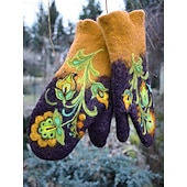 voordelige Handschoenen-Women's 1 Pair Fingerless / Fingertips / Winter Gloves Active / Outdoor Gloves - Flower Print