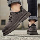 economico Scarpe Casual con Lacci-scarpe da ginnastica casual da uomo in similpelle color cuoio – design alla moda con lacci e suola in gomma resistente, perfette per l'abbigliamento casual e le uscite quotidiane