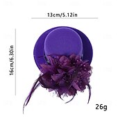 billiga Fascinatorer-fascinators Fjädrar Fedorahatt Bröllop Tebjudning Hästrace cocktail Elegant Vintage söt stil Med Fjäder Hårbonad Huvudbonader