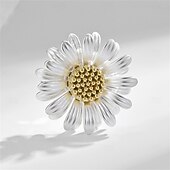 cheap Pins and Brooches-Brooches Floral Fashion Cute Simple Brooch Jewelry Silver For Wedding Party Gift Engagement Prom Festival