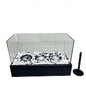 levne kempingové vybavení-skleněný velký stolní krb přenosný ohniště s miskou na oheň, čisté hoření bioetanolu, bezodvětrávací krb pro vnitřní i venkovní terase, párty