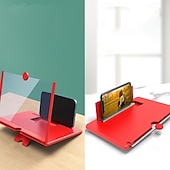 Недорогие Товары для дома-10/12-дюймовый изогнутый 3D-увеличитель для экрана телефона со складной подставкой — портативный многофункциональный объектив для фильмов и игр &amp;видеозвонки, совместимые со всеми смартфонами