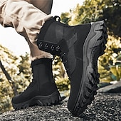 economico Scarponi da trekking-stivali da combattimento impermeabili marroni da uomo con suola ammortizzante e supporto rinforzato alla caviglia, calzature tattiche resistenti per lavoro, escursionismo e campeggio