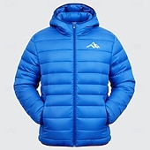 economico giacche e cappotti grafici da uomo-Per uomo Grafico Montagna Cappotto Invernale Giacca Piumino Giacca imbottita Calore Termico Impermeabile alla pioggia Leggero Casual All'aperto Quotidiano Giacca imbottita trapuntata con cappuccio