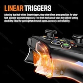 halpa Peliohjaimet-Lenovo S03 Langaton Peliohjain, jossa on kaksoisliikeseuranta Turbo-tila ja makrotallennustoiminnot - Langaton muotoilu PC PS3/PS4/PS5 -tyylillä, ergonominen ote ja Linux-yhteensopiva