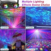 abordables Lumières de Fête-Éclairage de scène, barre rotative multicolore, éclairage d'ambiance, LED, ondulations d'eau, éclairage KTV, éclairage disco, éclairage laser