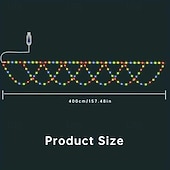 economico Strisce LED-Luci a stringa a LED solari per esterni, 4 m, 138 LED, impermeabili, alimentate tramite USB o batteria, per Natale, matrimonio, festa, giardino, balcone, recinzione, portico, cortile, decorazione luci