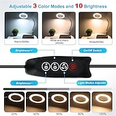 baratos Luzes de leitura-Lupa 10 x 20 x com luz e suporte, lâmpada de aumento com 72 LEDs, 3 modos de cor e luz de aumento regulável para leitura de hobby, trabalho de perto, joias, USB 1 unidade