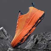 economico Sneakers Casual-scarpe da ginnastica arancioni da uomo con tomaia in mesh: calzature traspiranti e comode per sport all'aria aperta e abbigliamento casual