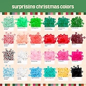 halpa helmien valmistussarja-jouluhelmet korujen tekoon riipukset savihelmet rannekoruihin kaulakorujen tekoon tee-se-itse-askartelut moniväriset polymeerikirjainhelmet välihelmet juhlakorut käsintehdyt asusteet