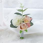 economico Bouquet da Sposa-Fiori da polso da sposa Fiore all'occhiello Matrimonio / Evento / Festa Tessuti Floreale