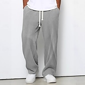 رخيصةأون ساق مستقيم-رجالي بنطال واسع الساق بنطلونات بنطلون مضلع السراويل الفضفاضة السراويل رباط مرونة الخصر سهل مخطط رطوبة فتل متنفس مكتمل الطول رياضة في الهواء الطلق فضفاض مناسب للبس اليومي العطلة موضة أسود وردي بلاشيهغ