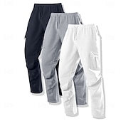 cheap Cargo-Men&#039;s Cargo Sweatpants Fleece Pants Joggers Trousers Casual Pants Drawstring Elastic Waist Multi-pack Solid Color Windproof Outdoor Full Length Outdoor Casual Daily Fashion Streetwear