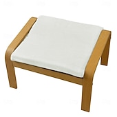 cheap Dining Chair Cover-POÄNG Stool Chair footstool Cover Solid Color Quilted Polyester Slipcovers