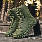 お買い得  ハイキングブーツ-通気性のあるメッシュパネルと頑丈なソールを備えたメンズライトブラウンのタクティカルコンバットブーツ。ハイキング、ハンティング、サバイバルトレーニングに最適な耐久性のあるミリタリースタイルのフットウェア。