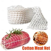 お買い得  肉調理用品-ハムネット ホワイト 3メートル ロール ローストネット 綿糸 肉ネット 伸縮性 ルーラデネット 調理アクセサリー 肉ネットロール 収納用 吊り下げ ベーキング 調理 ハム 肉 ソーセージ