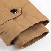 baratos jaquetas e casacos gráficos masculinos-Homens Casaco de lã Jaqueta Carga Jaqueta Corta-Vento Térmico / Quente Casual Militar Ao ar livre Acampar e Caminhar Bordado Capuz removível Jaquetas de algodão Inverno Colarinho Chinês Manga Longa