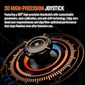 halpa Peliohjaimet-Lenovo S03 Langaton Peliohjain, jossa on kaksoisliikeseuranta Turbo-tila ja makrotallennustoiminnot - Langaton muotoilu PC PS3/PS4/PS5 -tyylillä, ergonominen ote ja Linux-yhteensopiva