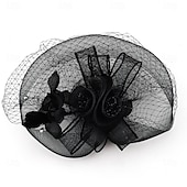 ieftine fascinatoare-Palarioare Tul Pană Pălărie Nuntă Petrecere ceai Cursă de cai cocktail Elegant Epocă Cu Pene Diadema Articole Pentru Cap