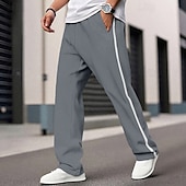 economico Gamba Dritta-Per uomo Pantaloni da tuta Pantaloni Strappabili Pantaloni da pista Pantaloni della tuta a gamba dritta Cerniera Elastico in vita Tinta unica Comodità Traspirante Lunghezza intera Casuale Quotidiano