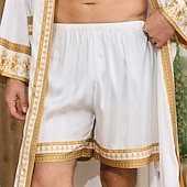  Homme Loungewear Shorts de pyjama Impressions Graphiques Mode Classique Occasionnel Maison Quotidien Lit Polyester Confort Doux Respirant Shorts Taille Élastique Été Noir Blanche