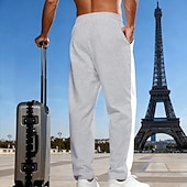 economico Gamba Dritta-Per uomo Pantaloni da tuta Pantaloni Pantaloni della tuta a gamba dritta Coulisse Tasca Elastico in vita Blocco di colori Comodità Sport all'Aperto Quotidiano Moda Casual Nero Rosso Micro-elastico