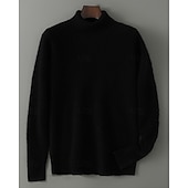 preiswerte Wollpullover für Herren-Hochwertiger Herren-Rollkragenpullover aus reiner Wolle und Kaschmir, klassischer Strickpullover, weich, warm und atmungsaktiv