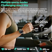 Недорогие Выборы ценностей-iMosi MT116 Умные часы 1.56 дюймовый Смарт Часы Bluetooth Педометр Напоминание о звонке Датчик для отслеживания активности Совместим с Android iOS Универсальные Хендс-фри звонки IP68 49