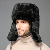 economico Cappelli da uomo-Per uomo Da aviatore Cappello Ushanka Cappello da aviatore Cappello con paraorecchie Cappelli Invernali Nero Giallo Poliestere Moda Stile Vintage Casual Streetwear Quotidiano Semplice Caldo