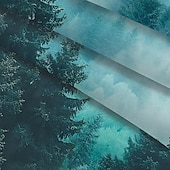 Χαμηλού Κόστους Δάσος Ταπισερί-ταπετσαρία τοίχου μυστηριώδες δάσος ομίχλη τοπίο θέα δέντρου μεγάλη τέχνη τοιχογραφία διακόσμηση κουβέρτα κουρτίνα κρεμαστή για σπίτι υπνοδωμάτιο σαλόνι κοιτώνα διακόσμηση τοίχου