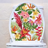 abordables Autocollants muraux-Autocollant de toilette en coquillage océan amovible, autocollant mural de salle de bain, imperméable, décor de couvercle de toilette, thème marin, accessoires de décoration pour la maison