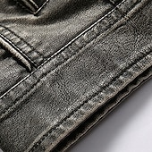 economico Giacca in ecopelle-Per uomo Giacca in Ecopelle Giacca Cargo Giacca Casual Giacca da Moto Vacanza Quotidiano Caldo Tasca Inverno Semplice Moda Classico Collo alla coreana Regolare Nero Marrone Cachi Giacca