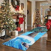 Недорогие Беговые коврики-Коврик-пробежка Орел и волна океана для коридора и кухни мягкий нескользящий машинная стирка искусственный кашемир природный коврик с величественным деревом и морским дизайном пробежка Красного