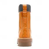 economico Stivali da lavoro-stivali da lavoro impermeabili arancioni da uomo: design robusto con supporto alto per la caviglia, ideali per lavori all'aperto e uso intensivo