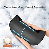 baratos Encostos de cabeça e Almofadas lombares-Almofada de encosto de cabeça de carro em couro sintético - suporte de pescoço ultramacio ergonômico com pressão zero, design respirável para todas as estações, adequado para a maioria dos veículos,