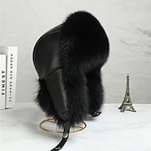 olcso Férfi kalapok-Férfi Prém sapka Usanka kalap Pilóta kalap Fülvédős kalap Téli kalapok Fekete Barna Poliészter Báránybunda Divat Régies stílus Modern Kortárs Hétköznapi viselet Randi Egyszínű / Sima szín Melegen